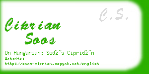 ciprian soos business card